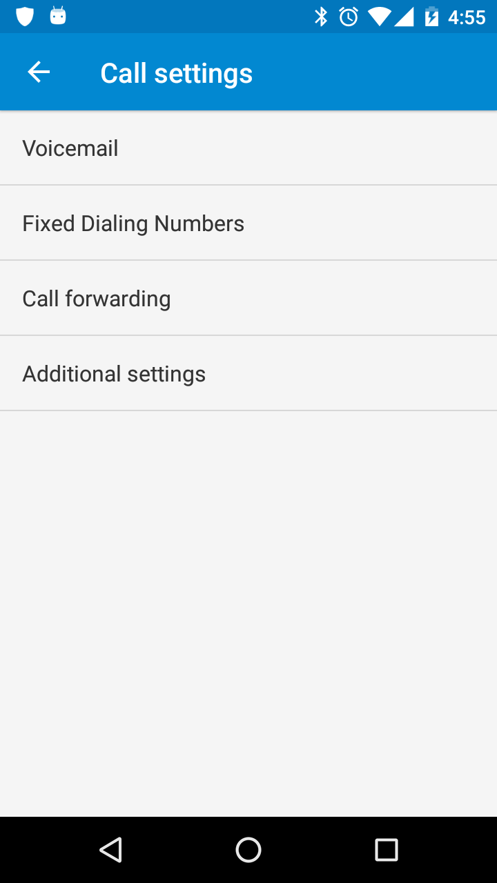 call settings