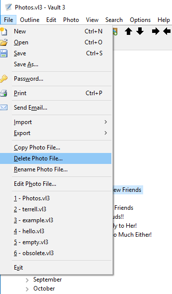 Delete Photo File... menu item